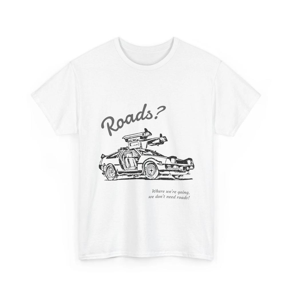 100% Cotton T-shirt Mens Tees Top DeLorean Back to the Future 100% cotton
