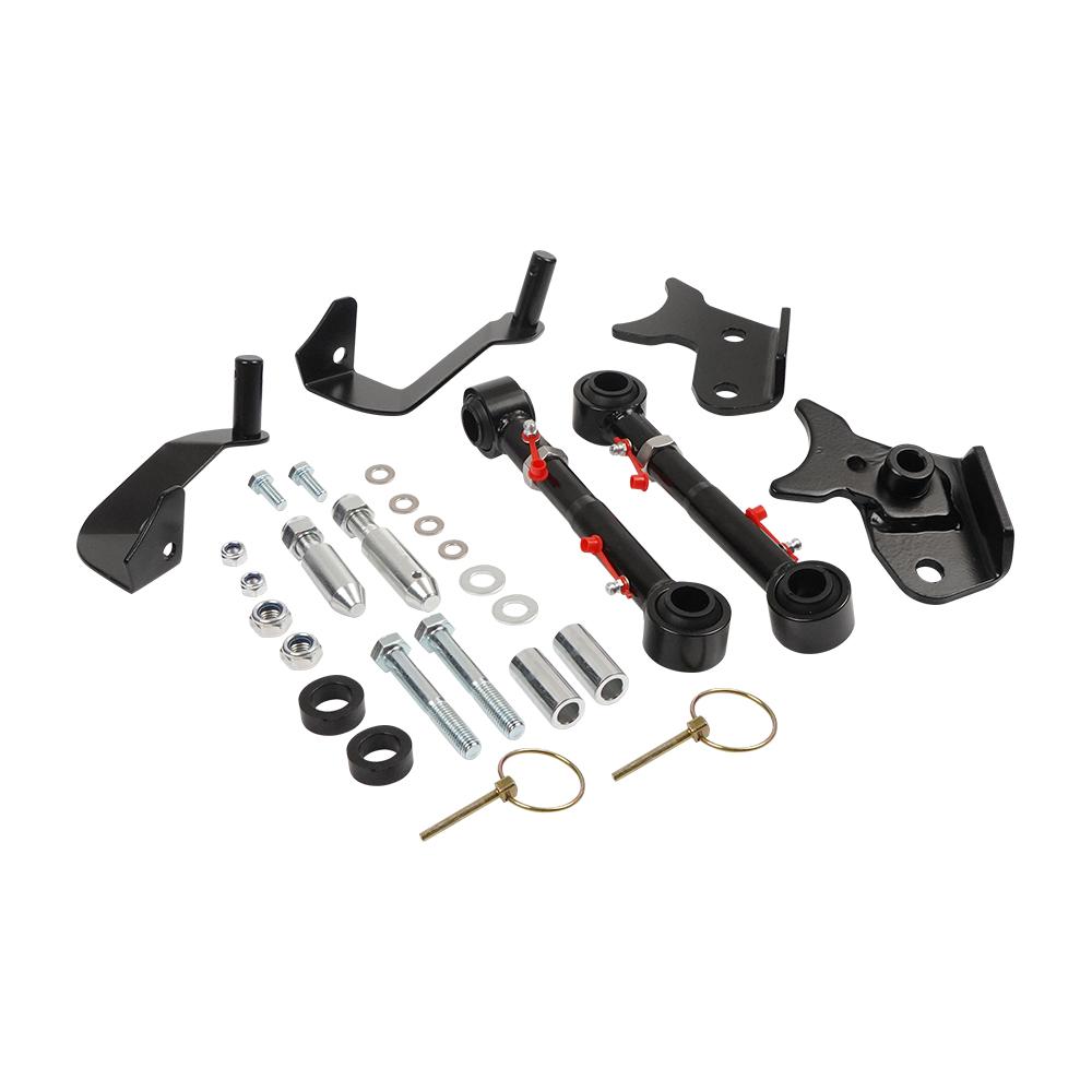 2.5"-6" Lift Adjustable Front Sway bar Link Quick Disconnect Black For Jeep 2019+ Wrangler JL PRC-1010-BK