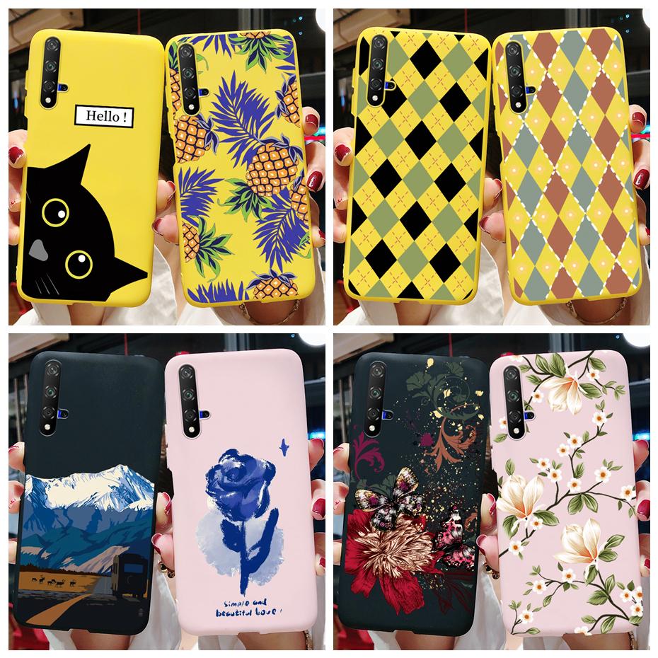 For Honor 20 Case For Honor 20 Pro YAL-AL10 Cover Cute Cat Cartoon Painted Phone Case For Honor20 20Pro YAL-L21 Soft Bumper Capa