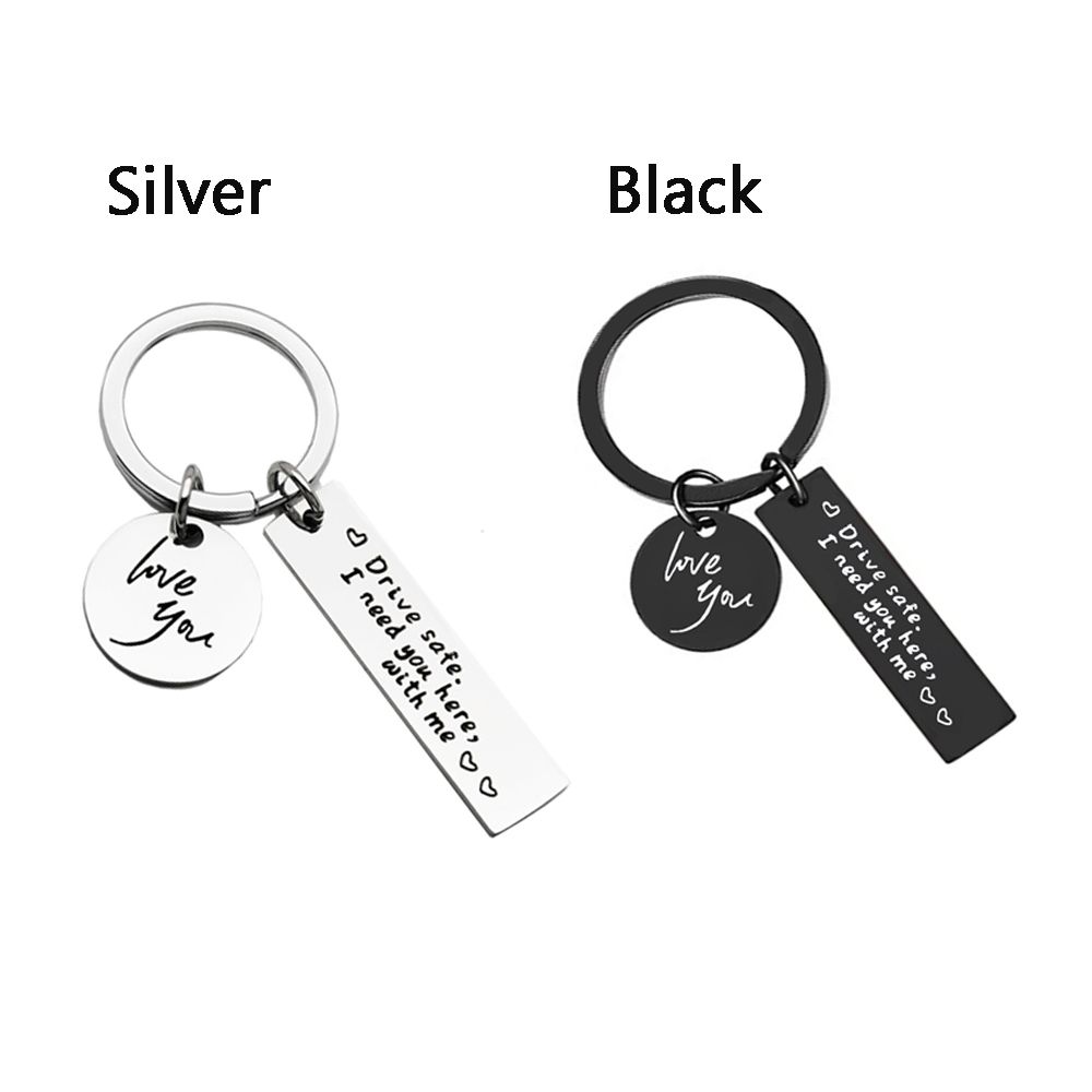 Круглый брелок для ключей от машины с надписью «Я люблю тебя», брелок для ключей «Безопасный вождения», «Ты нужна мне здесь, со мной»