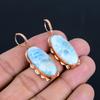 Larimar Gemstone Handmade Copper Jewelry Lovely Earring For Her