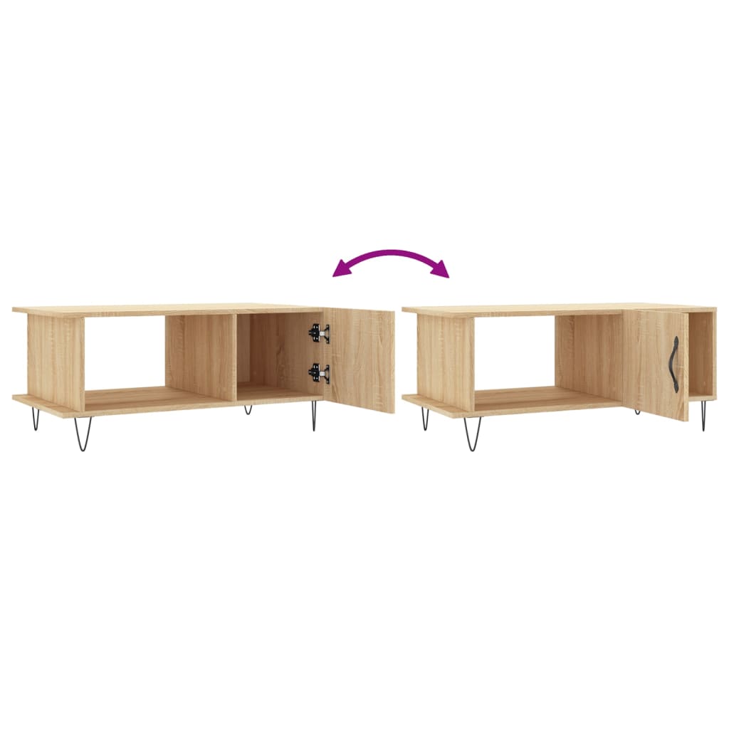 Coffee Table Sonoma Oak 90 x 50 x 40 cm Particleboard
