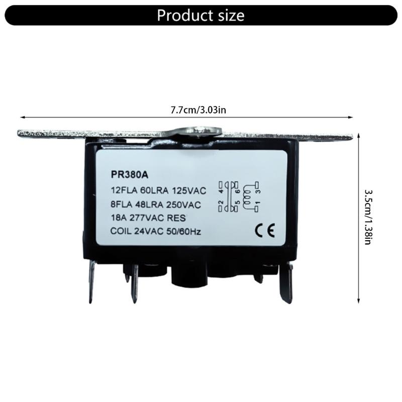 PR380 Power Relays Fully Seal Structure High Low Temperatures Resistance Silver Alloy Contacts Sturdy Nylon Shell