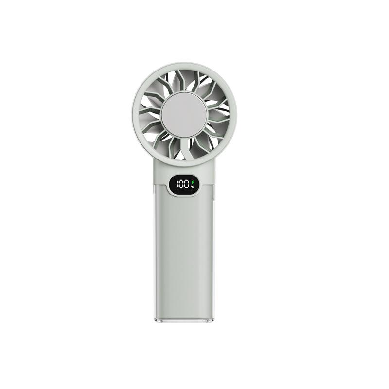 2026 Handheld USB Fan: Portable, 100-Speed, Strong Wind, Ice Pack, Digital Display