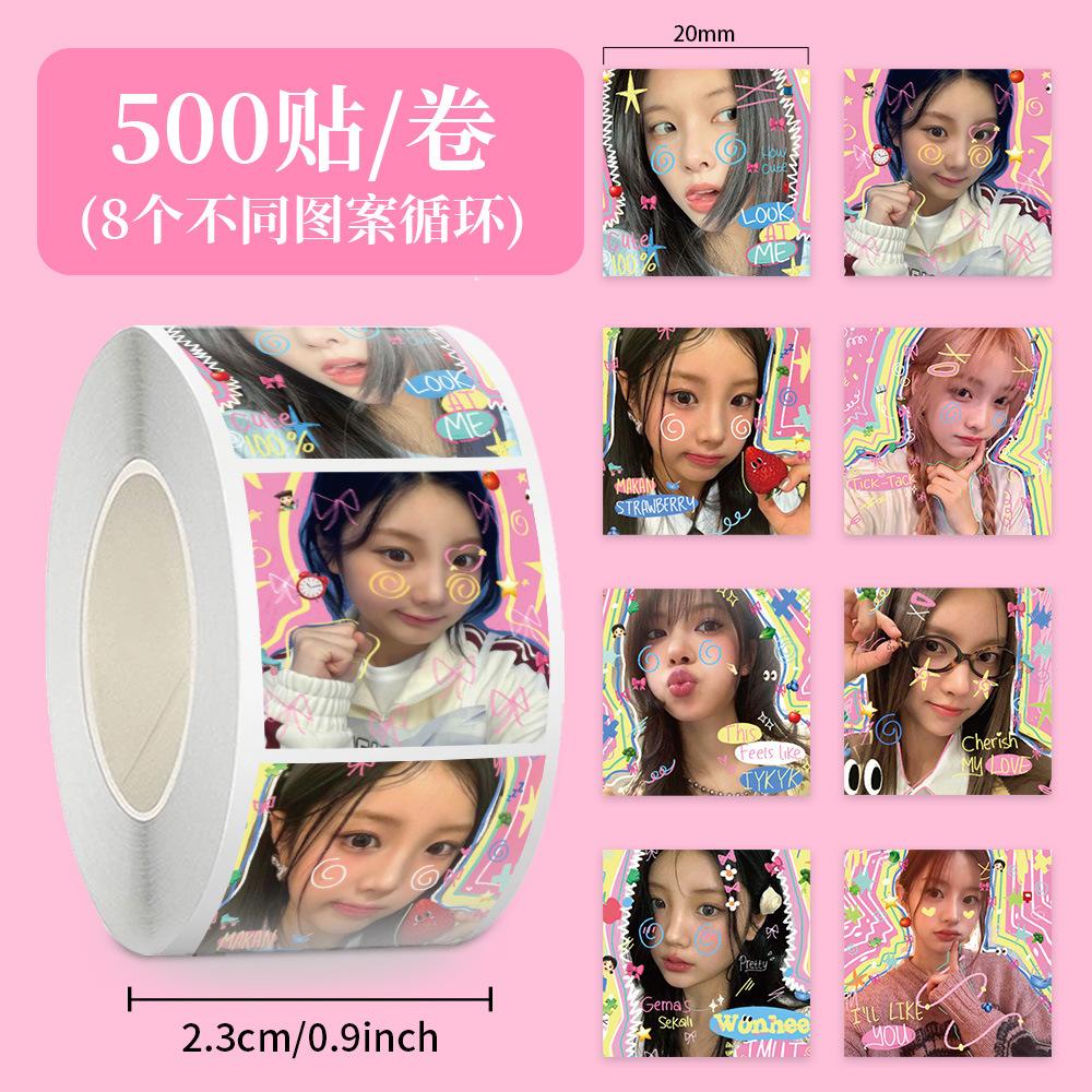 Наклейки Skzoo Idol Roll 500 шт. Клейкие этикетки для DIY Журнала Скрапбукинга Чехла Телефона Декора Polaroid Фанатов