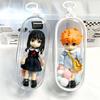 Clear Figure Display Bag with Metal Buckle Waterproof PVC Zipper Dustproof Portable OB11 BJD Doll Carrying Case Hanging Storage Bag