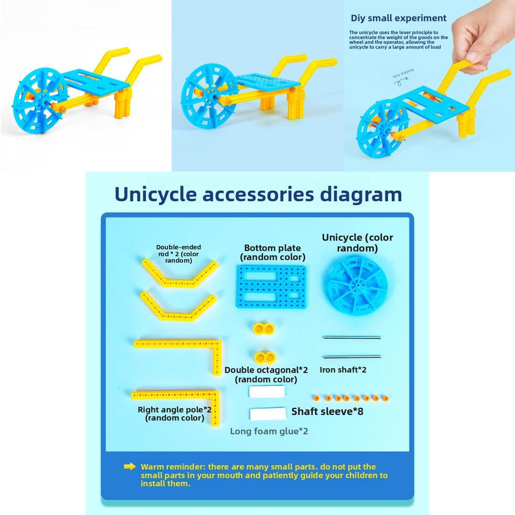 Self Made Unicycle Model Assembly Material Set Children Puzzle Toy For Kids Learning And Handson Fun
