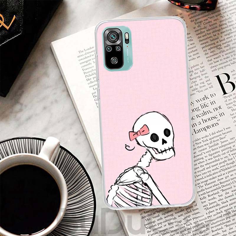 Розовый кошачий череп волшебница ведьма чехол для Xiaomi Redmi 10 10C 9 9C 9T 9A чехол для телефона 10A 8A 8 7A 7 6A 6 Pro K20 K40 10X S2 K30 Pri