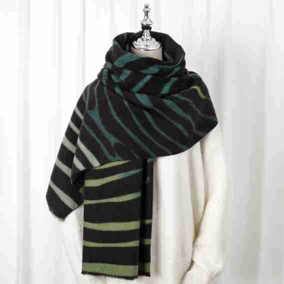 2024 Осень/Зима Новый Напечатанный Кашемир Как Длинный Шарф Шаль Женский Теплый Шарф Шаль Утолщенный Бархатом