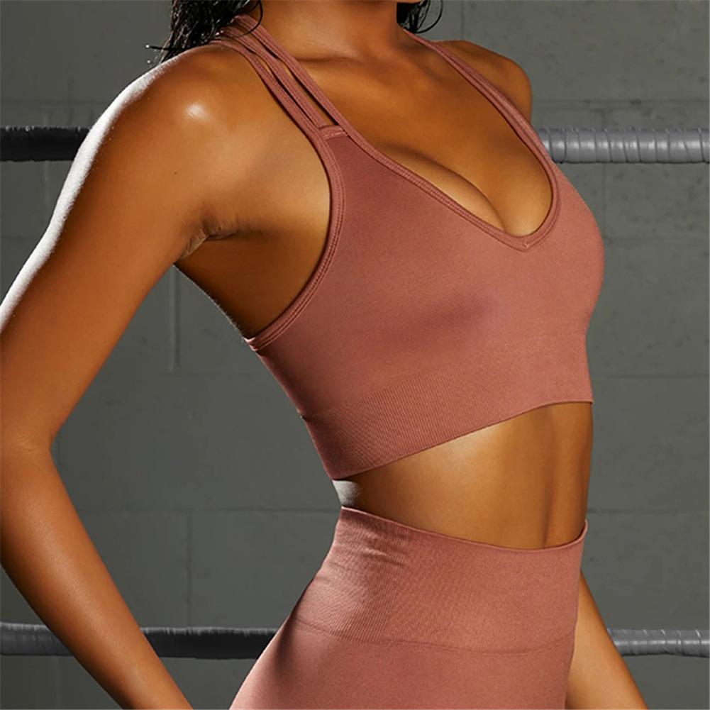 Женский топ для йоги, спортивное нижнее белье с высокой талией, быстросохнущая спортивная одежда, спортивная одежда для бега