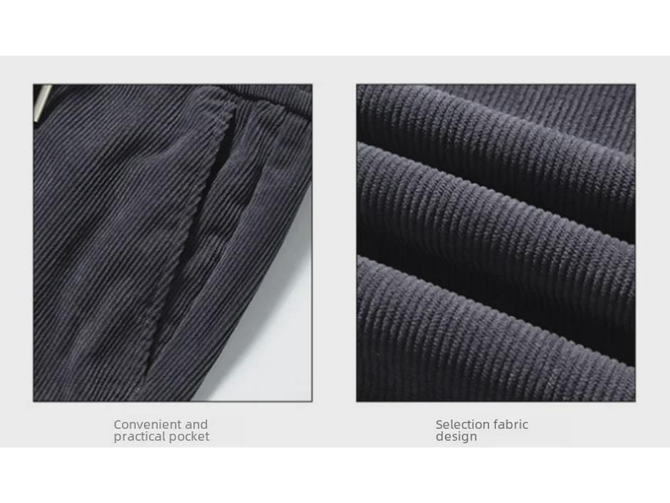 Мужские вельветовые брюки прямого кроя большого размера — прочные, универсальные, удобные для весны и осени