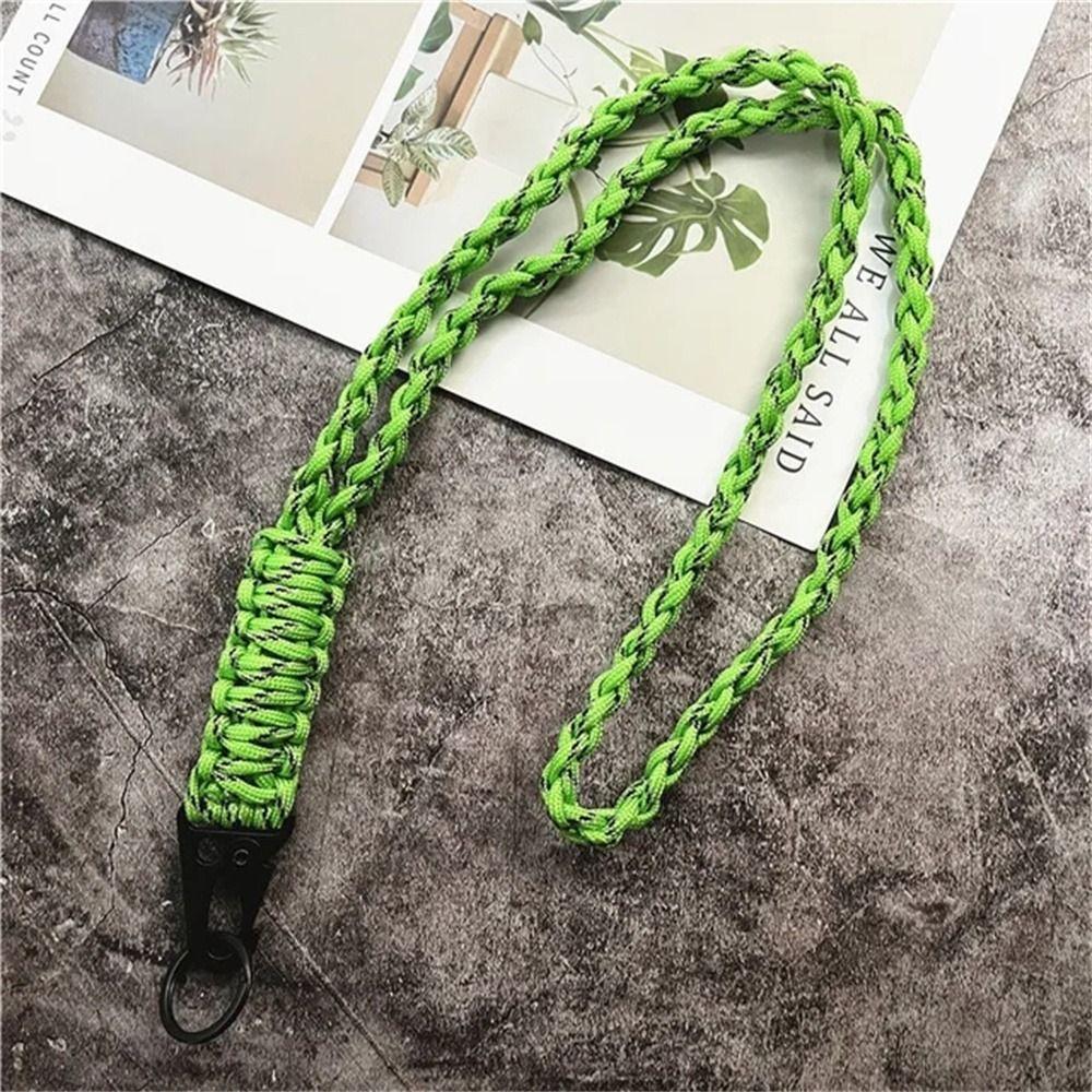 Metal Clip Paracord Neck Lanyard Parachute Rope Umbrella Rope Keychain  Mountaineering
