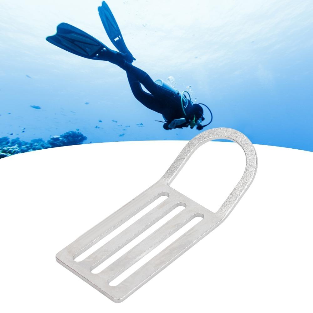 316 Stainless Steel D Ring Weight Belt Keeper Secure Fastening Belt Stopper Seawater Diving