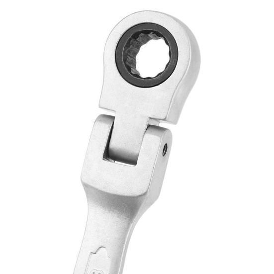 8mm-19mm 180 Degree Reversible Combination Movable Head Ratchet Wrench Socket Spanner