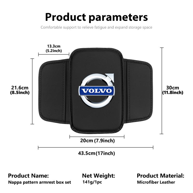 For Volvo Car Console Container Armrest Covering Protective Cover V40 V60 C30 C70 S60 S80 S90 XC40 XC60 XC70 XC90 T6 CT9