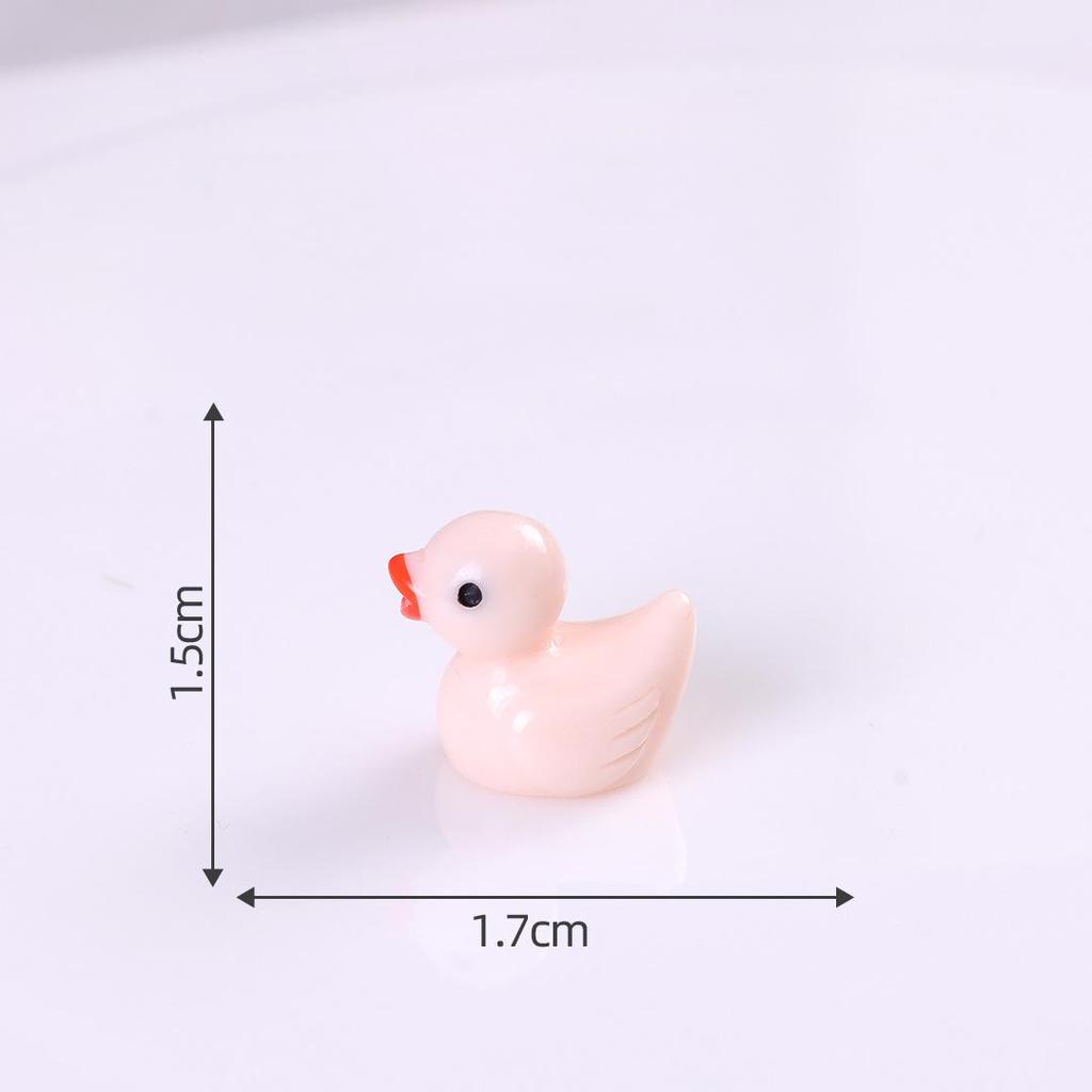 Miniature Colorful Luminous Duck Resin Ornaments for Micro Landscape and Moss Decor