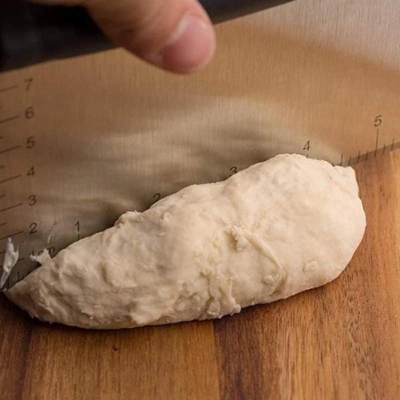 Скребок и измельчитель из нержавеющей стали для кухни, кондитерских изделий, металлический резак для теста, разглаживатель для глазури, скребок для украшения тортов, измельчитель теста
