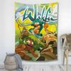 Pretty Video Game Wwakfu Tapestry Decoration Art Microfiber Background For Bedroom Living Bar Garden Outdoor Festival