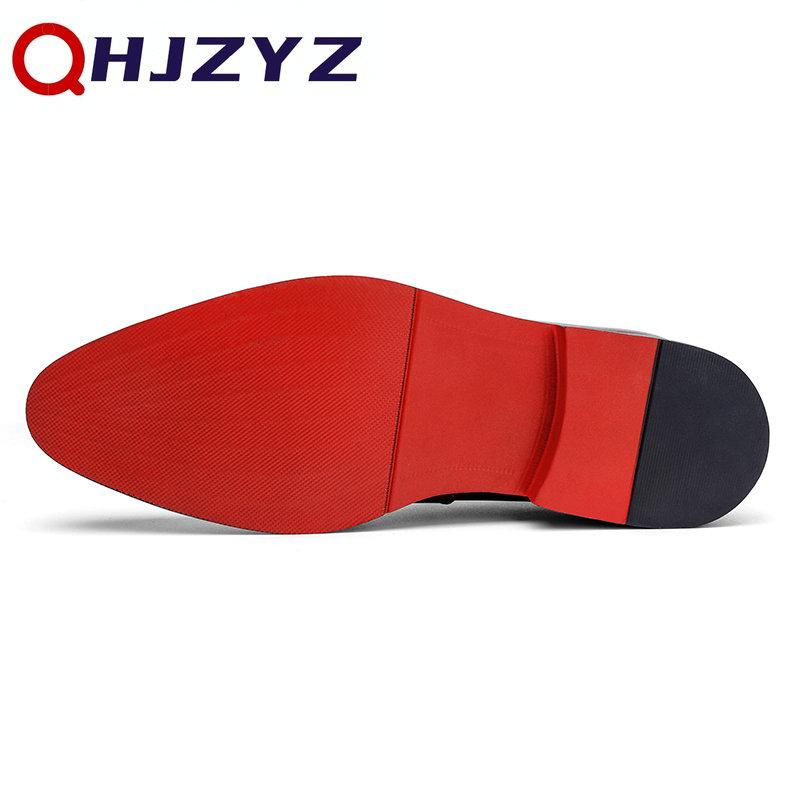 Men Red Sole Loafers Shoes PU Solid Color Fashion Business Casual Party Daily Versatile Simple Classic Dress Shoes Big Size 47