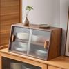 Countertop Cabinet Compact Cabinet with Glass Doors Tabletop Cupboard Slim Furniture Long-Lasting for Kitchen Counter
