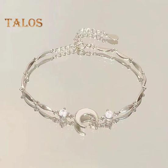 Женский браслет с блестящими кубическими цирконами в форме цветка, регулируемая длина, милый браслет, универсальный модный аксессуар