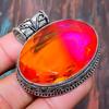 Lovely Vintage Bi-Color Tourmaline Gemstone 925 Sterling Silver Handmade Jewelry Pendant