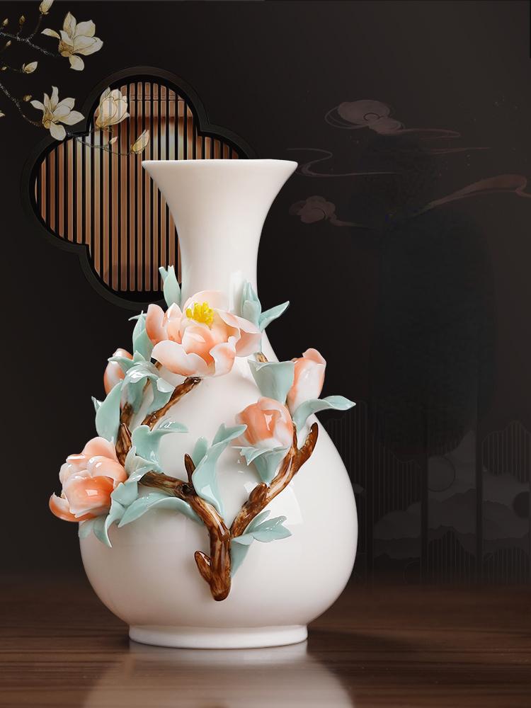 Керамическая ваза ручной работы Украшения для дома Украшения для стола в гостиной Цветочная композиция маленькая фарфоровая ваза