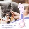 2Pcs Universal Size Cat Can Lid Spoon Set Cute Shape Feeding Cat Spoon Pet Food Storage