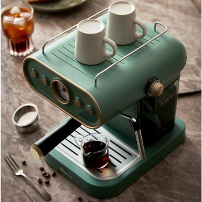 Gemilai Полуавтоматическая кофемашина для эспрессо, давление 15 бар, кофеварка в ретро-дизайне, резервуар для воды 1,1 л, 1100 Вт, 120 В~, G3017