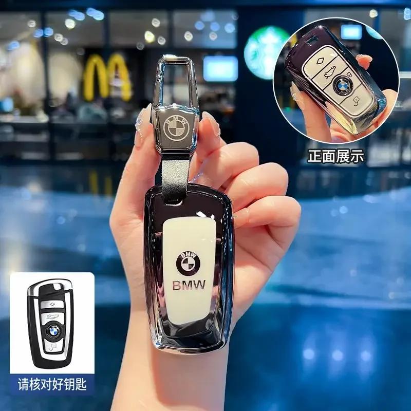 Key Fob Cover Shell Case Soft TPU Fits for 2024 2025 BMW IX IM I5 M60 X5 X7 X6 IX I7 Remote Car Key BW4