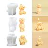 Nonstick Silicone Bear Mold for Crafting 3D Aromatherapies Candle Home Decoration Mould Unique Gift Making Mold