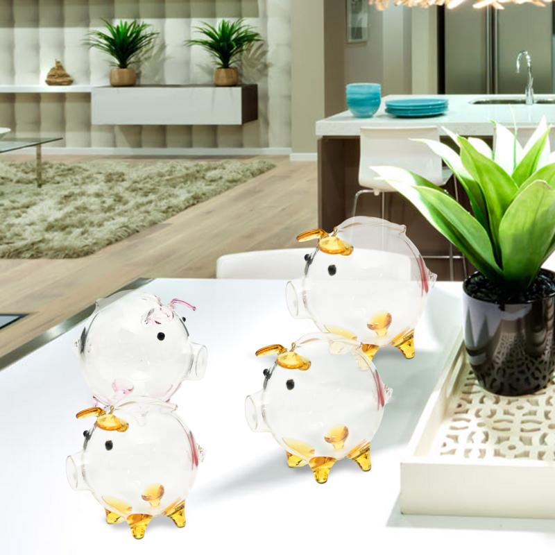 Мини Свинья Копилка Коробка Золотых Бобы Коробка Прозрачная Банка Банка в Форме Свиньи Портативная Коробка Контейнер для Монет Прозрачная Коробка для Сбережений Подарок