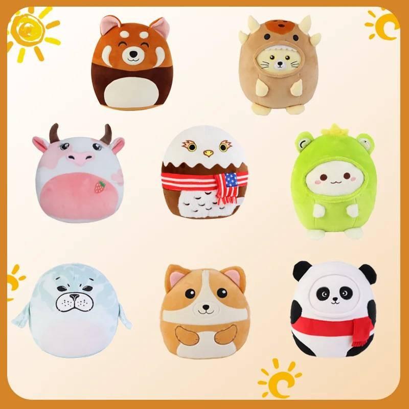 Adorable Corgi Panda Seal Frog Plush Doll Transforming Cat And Armored Dinosaur Design