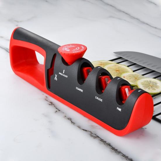 Регулируемая креативная точилка 4-в-1 с расширенной ручкой, удобная ручка, противоскользящая многофункциональная кухонная точилка, инструмент