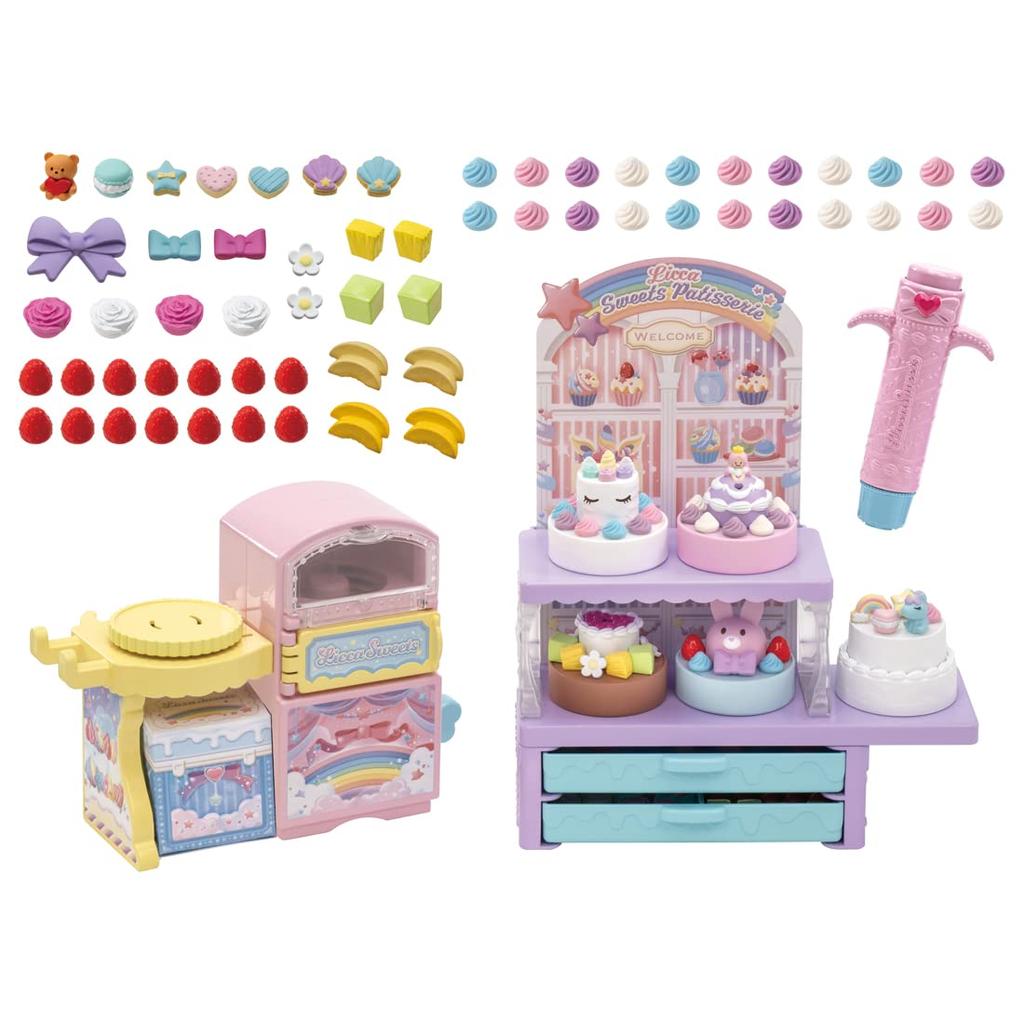 Takara Tomy Dream Deco Patissier Pom Pom Whip with Decoration Parts Doll Pretend Play Toy for Ages 3 and Meets Toy Safety ST Mark Licca TAKARA TOMY