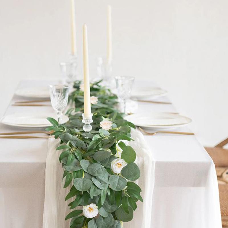 1,8 м искусственный эвкалипт с гирляндой из камелий, подвесной ротанговый домашний сад, свадебный фон, настенный декор