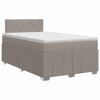 Box Spring Bed with Mattress Taupe 120 X 200 Cm Fabric
