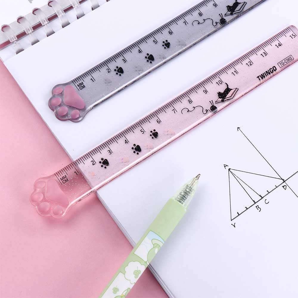 Stationery Office School Supplies Straight Ruler Scale Ruler Measuring Ruler Cats Claw Ruler
