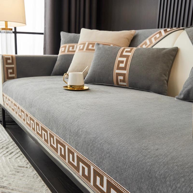 New Chinese Style Anti Slip Sofa Mat Chenier Four Seasons Universal Sofa Cover Sofa Cushion Cover Dust Cover Towel Couch Decor