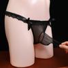 Men Sexy Ultra-Thin Transparent Stockings Panties Low Waist Sexy Plus Size Thong