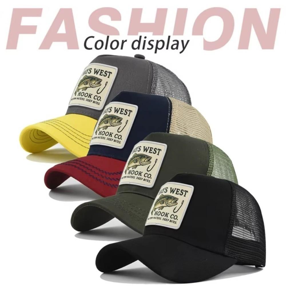 High Quality Outdoor Fishing Snapback Embroidery Design Mesh Hat Fishing Trips