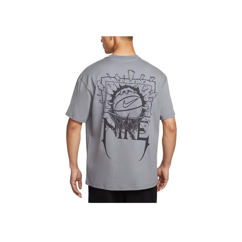 Nike Max90 Comfortable Fashion Simple Versatile Solid Color Short Sleeve T-Shirt Men Tops Gray HJ3432-065