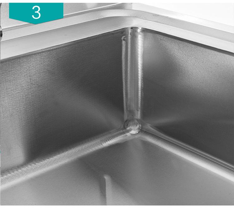 Напольная кухонная мойка из нержавеющей стали 304 с платформой-подставкой, одна чаша для мытья овощей и посуды.