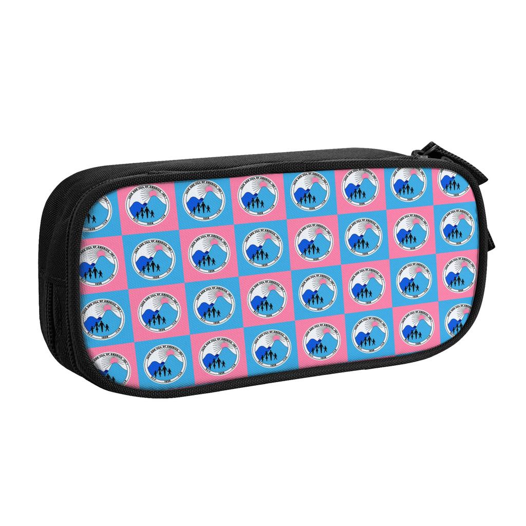 Jack and Jill of America School Pencil Cases Boy Girl Big Capacity Checkered Plaid Pencil Box Students Stationery