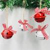 Christmas Bell Gift Bow Cute Decor Pendants Exquisite Twine Pendant Iron Round Bells