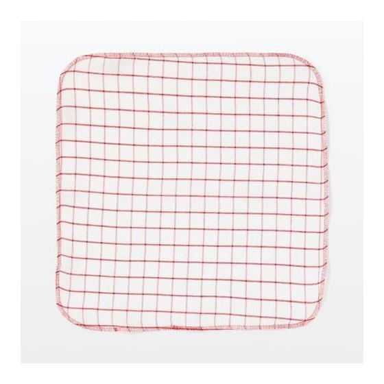 Кухонные полотенца Muji из индийского хлопка, окрашенные пряжей, набор из 6 штук, красный, прибл.. 40x40 см, Впитывающие, для протирания посуды и уборки, 3 разных рисунка, Хлопок