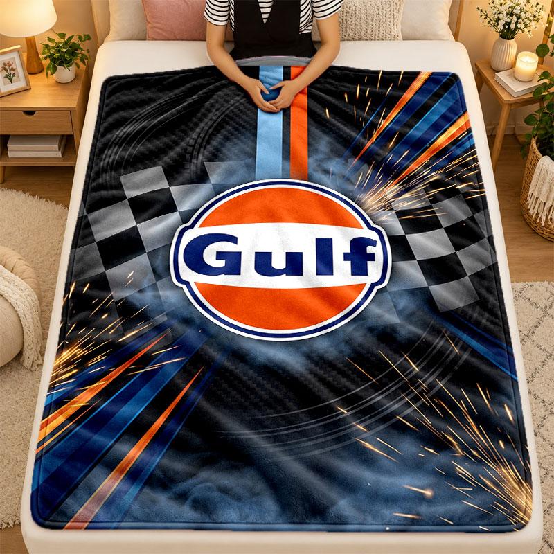 Flannel BlanketGulf Warm Soft Throw Blanket for Indoor Sofa Bed Living Room Use