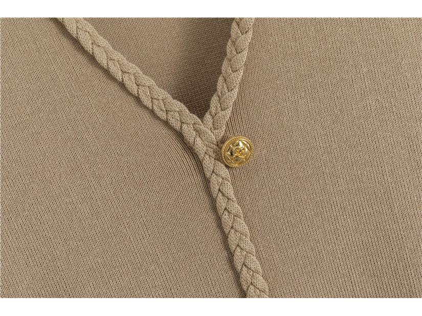 French Knitted A-line Dress & Matching Coat - Women's Slimming Autumn/Winter Woolen Base Layer