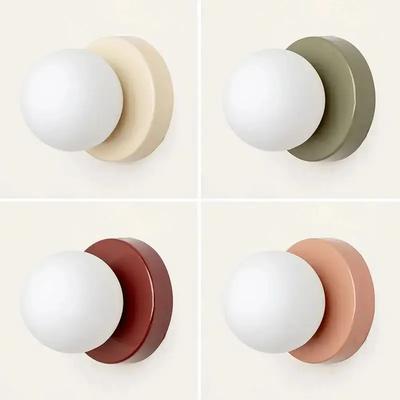 Nordic LED Стеклянный настенный светильник Минималистский G9 Base Orb Бра Для Спальни Кабинета Коридора Лестницы Прохода Входа Светильники