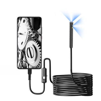 Эндоскопическая камера с подсветкой, бороскоп HD 1920P с 8 регулируемыми светодиодными лампами, двойной линзой, IP67